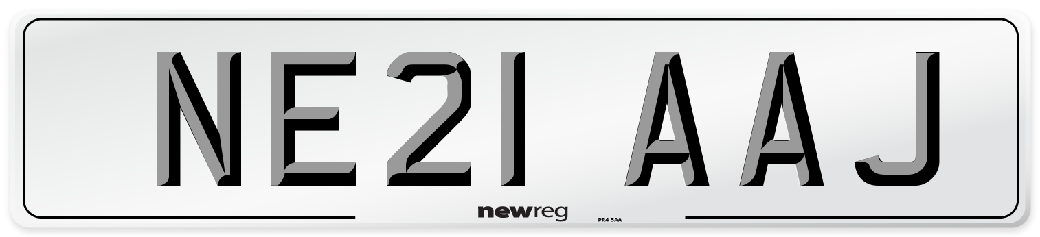 NE21 AAJ Number Plate from New Reg